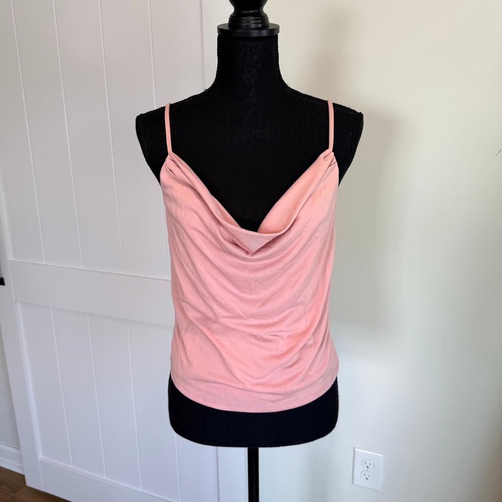 REVOLVE Lovers and Friends Pink Cowl Neck Camisole Tank Top Size Medium